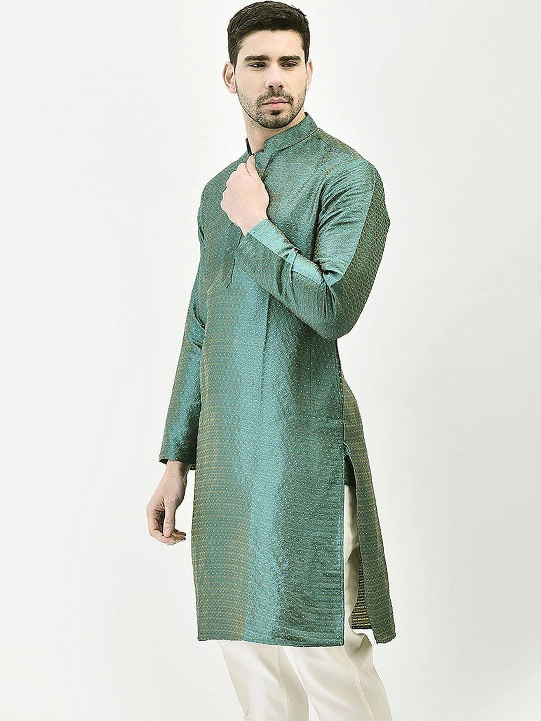 SG LEMAN Men Jacquard Kurta thumbnail 3