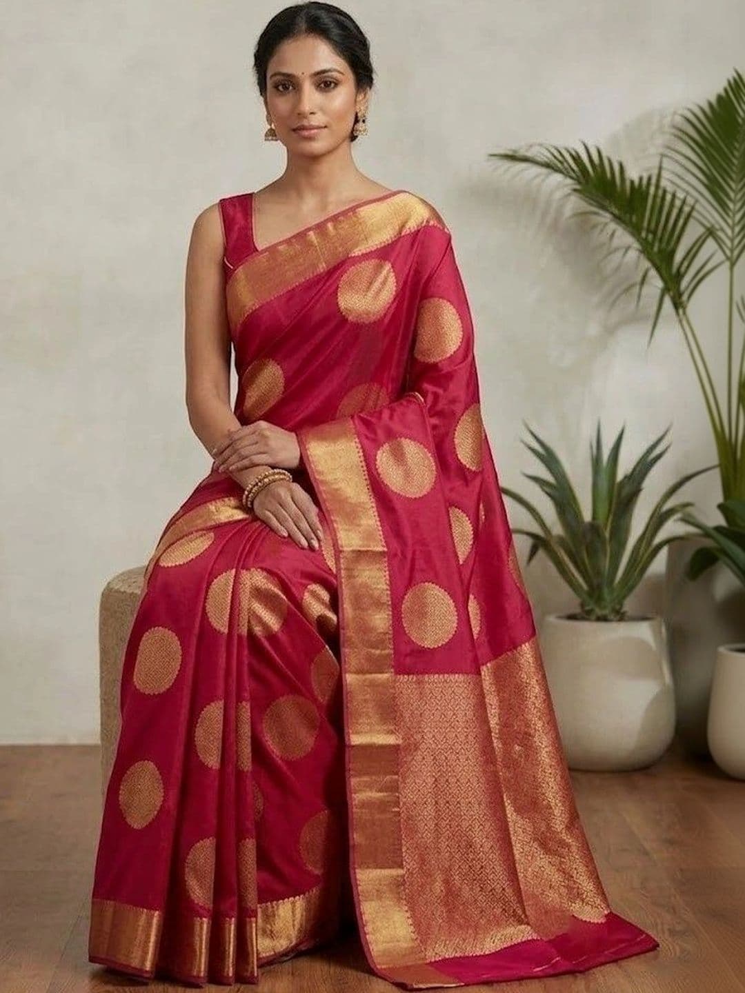 YASHASVI FASHION Woven Design Zari Art Silk Banarasi Saree thumbnail 2