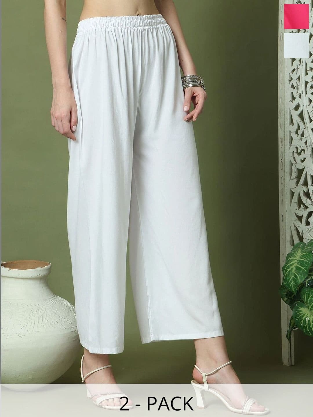 KALINI Women 2 Ethnic Palazzos - view 1