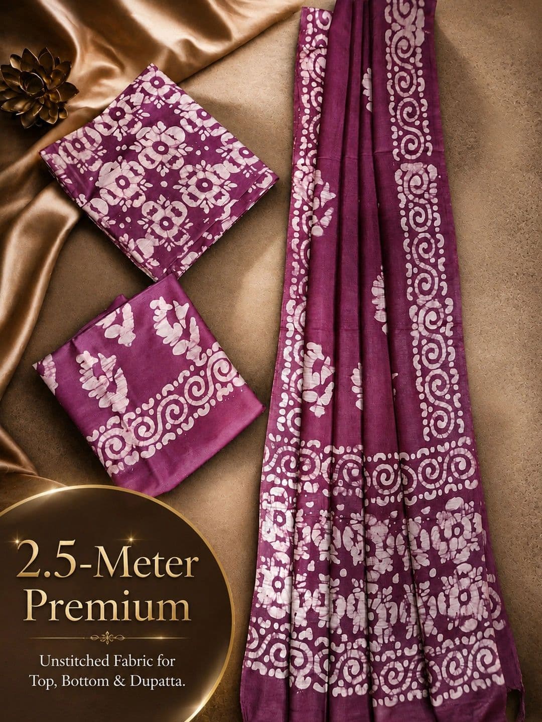 Mollika Printed Unstitched Dress Material thumbnail 2