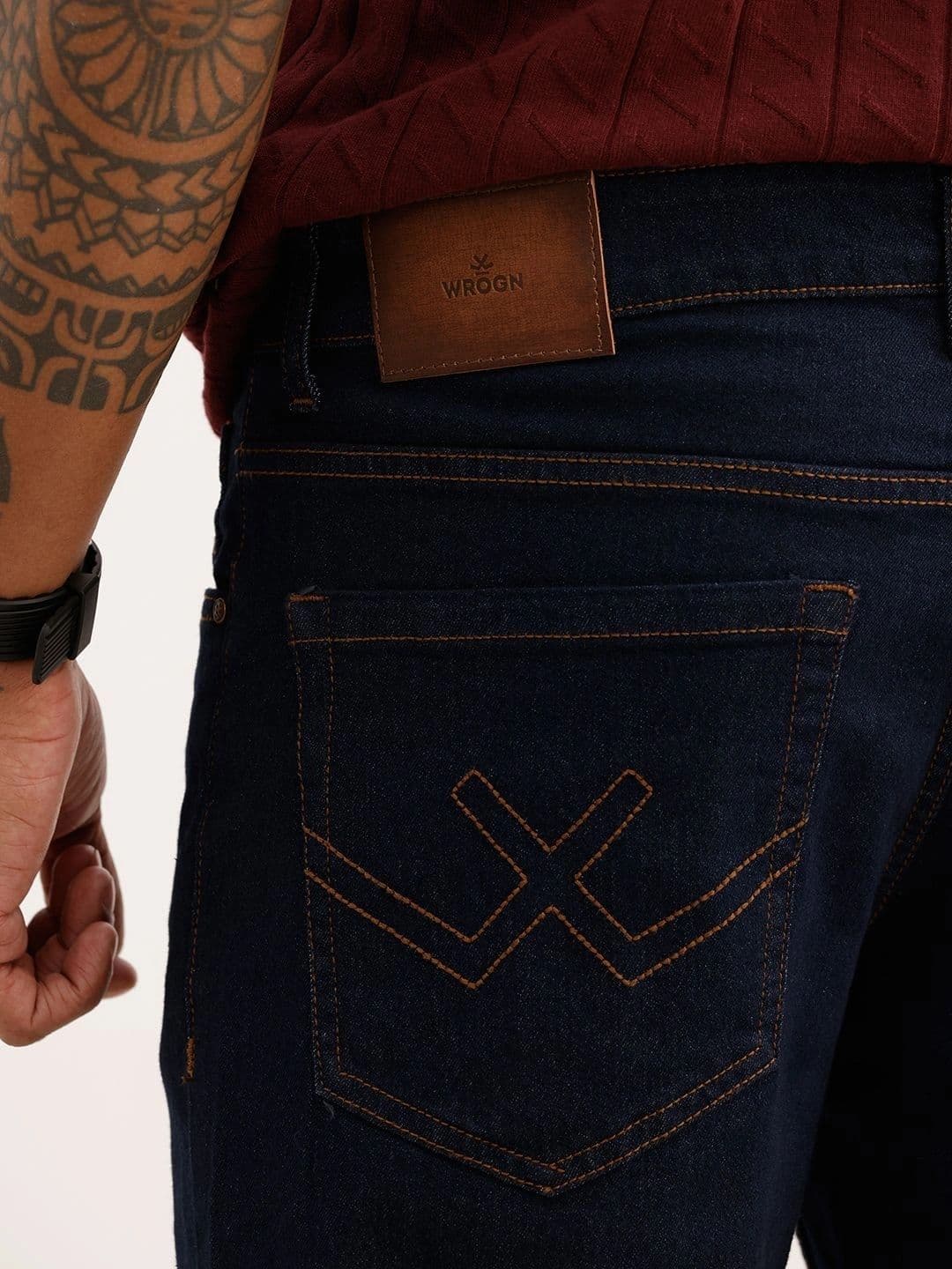 WROGN Men Skinny Fit Mid-Rise Stretchable Jeans thumbnail 2