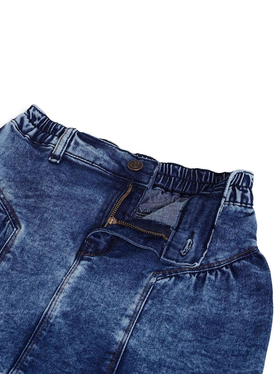 TALES & STORIES Girls Denim Washed Above Knee A-Line Skirt thumbnail 3