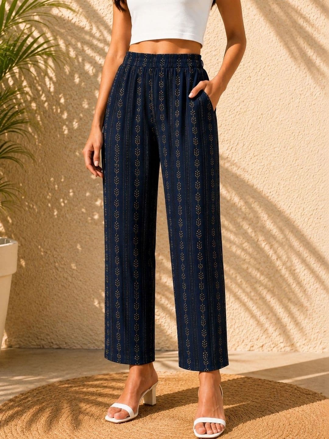 Azira Women Ethnic Motifs Printed Palazzos thumbnail 4