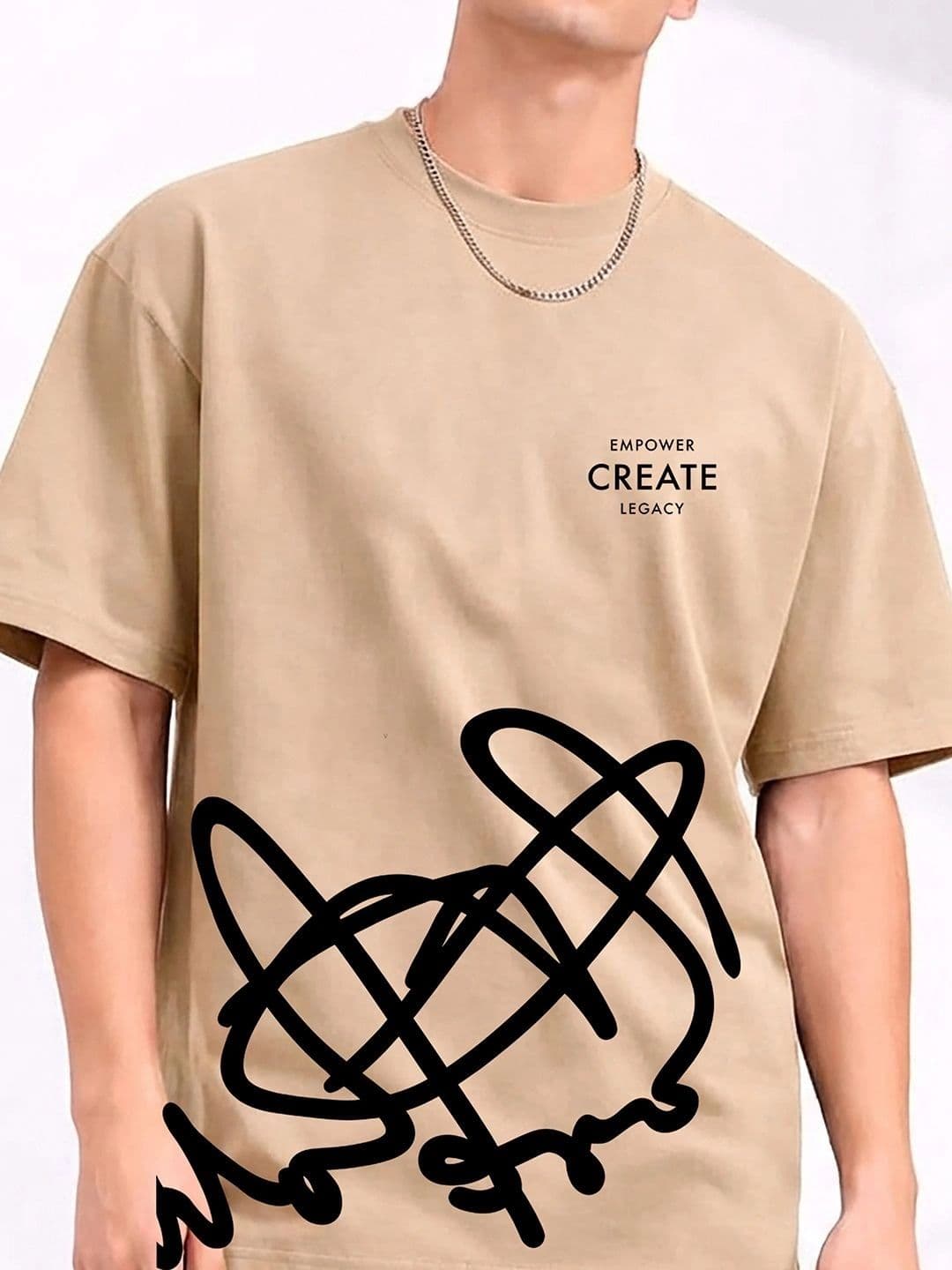 Mast & Harbour Men Typography Printed T-shirt thumbnail 3