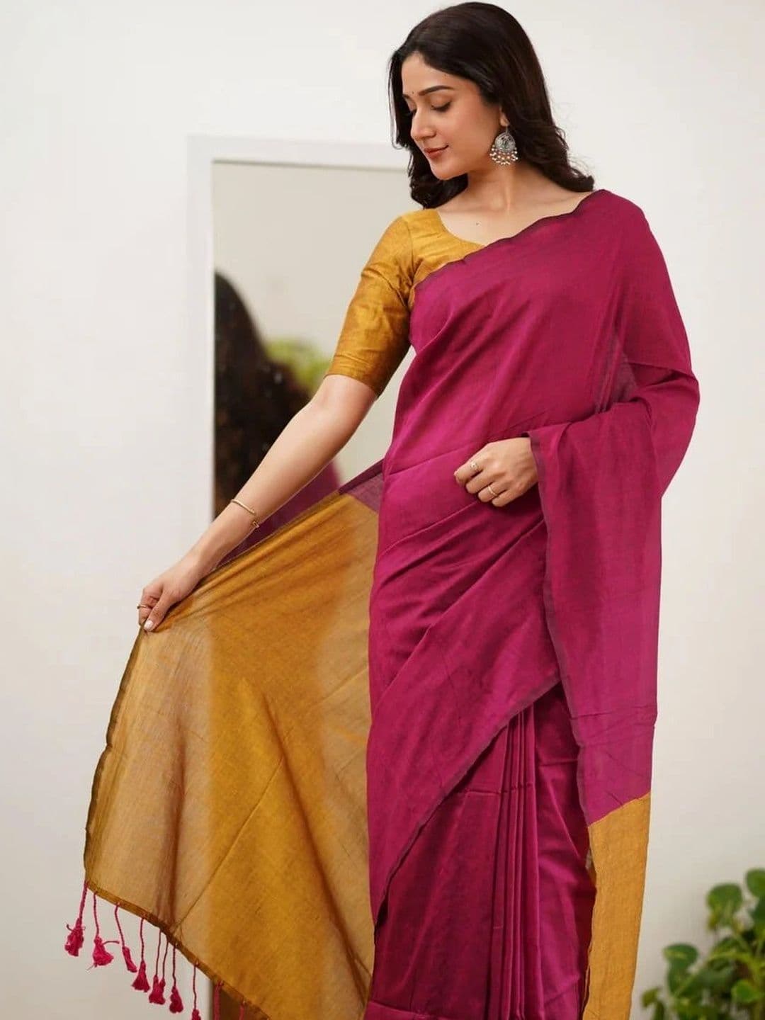 MRITTIKA LOOMS Women  Pure Cotton Saree thumbnail 3