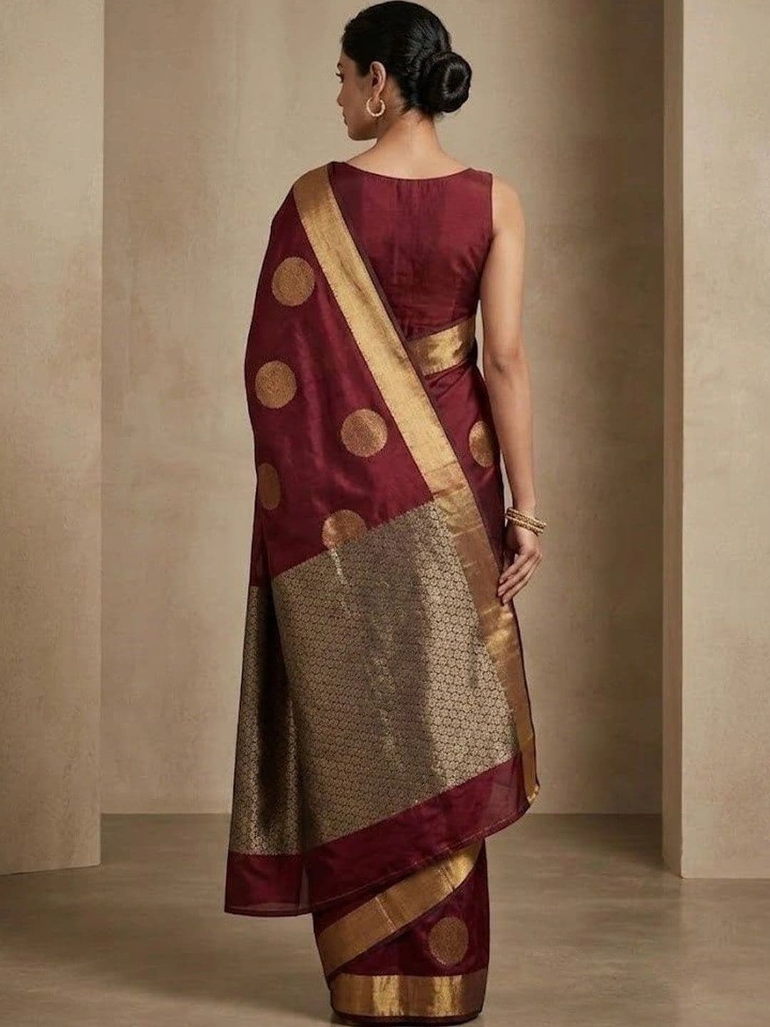 AmiFashion Woven Design Zari Art Silk Banarasi Saree thumbnail 5