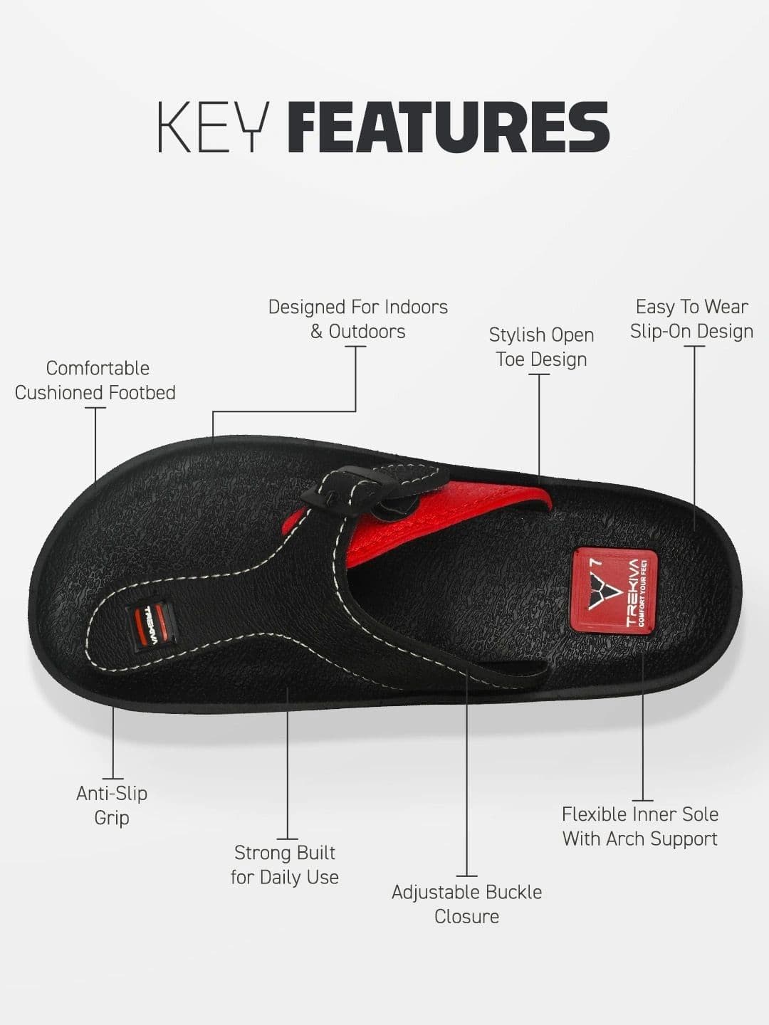 Trekiva Men Fabric Slippers thumbnail 7