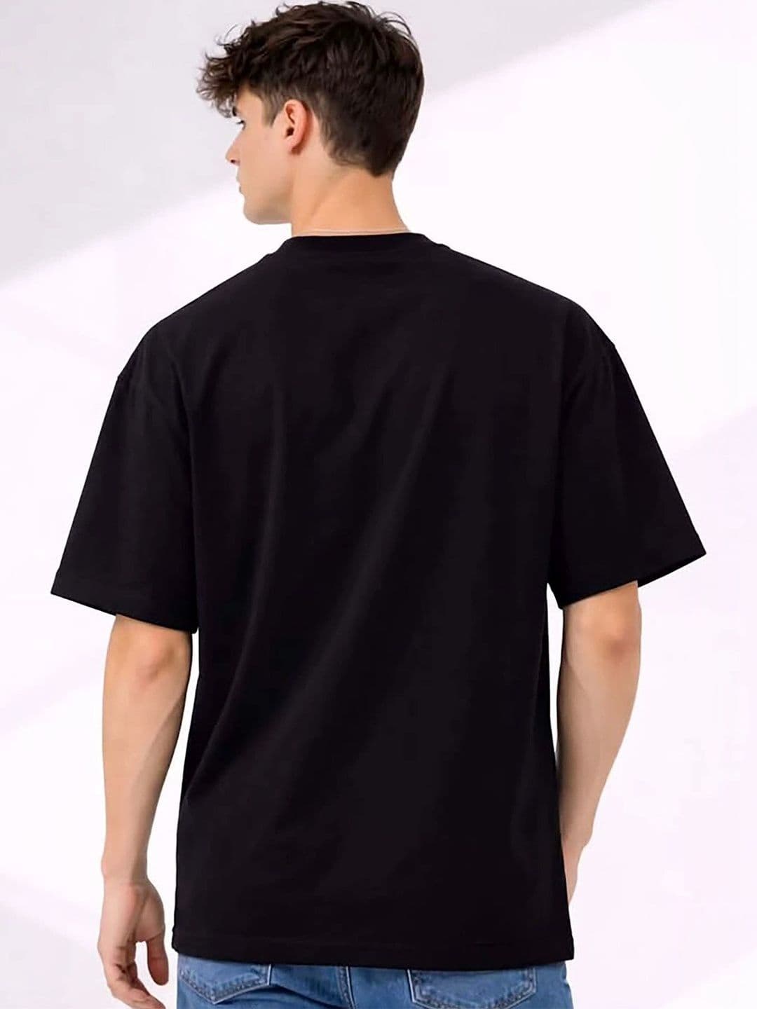 Mast & Harbour Men Printed Drop-Shoulder Sleeves T-shirt thumbnail 4