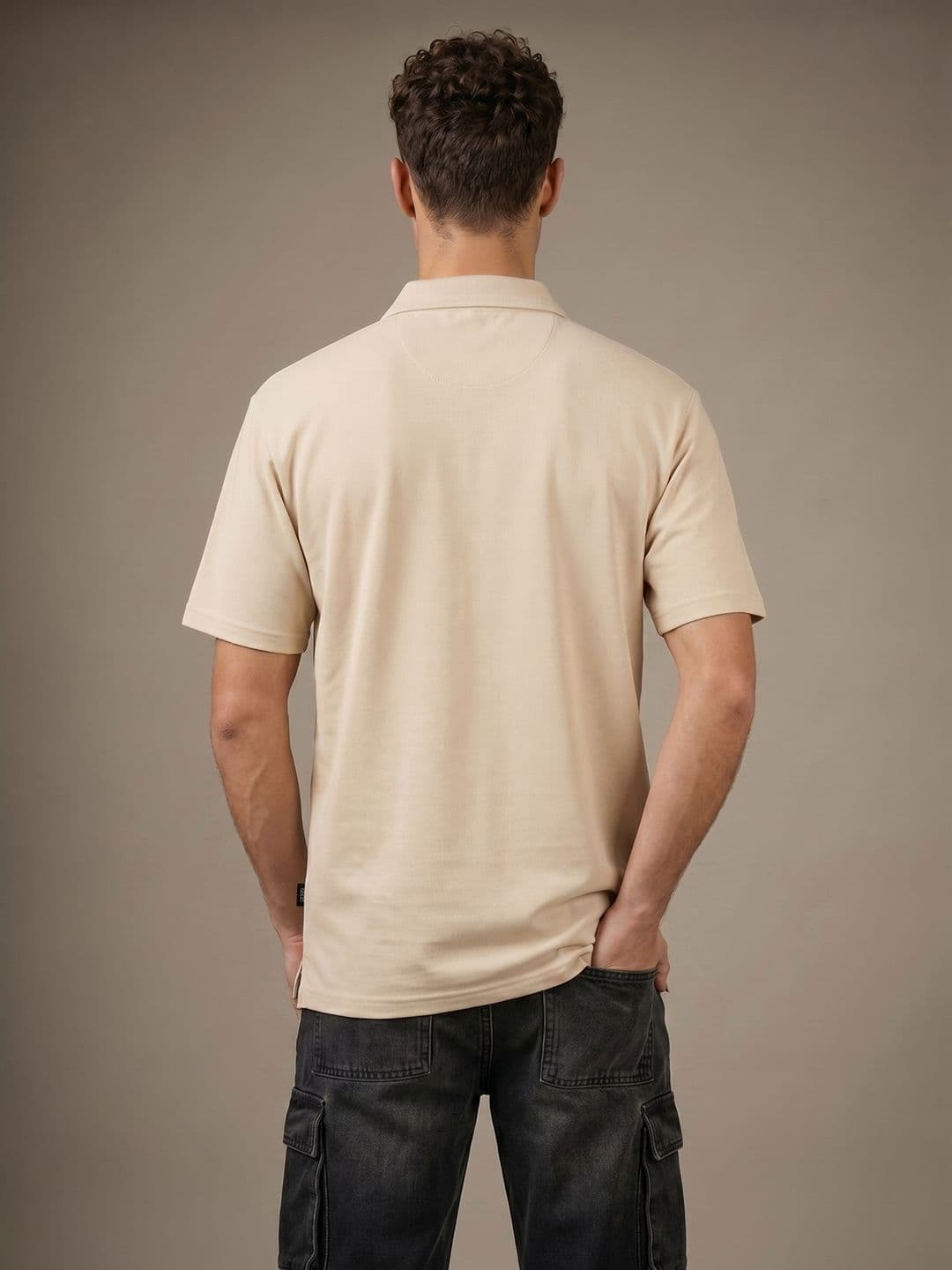 glitchez Polo Collar Drop-Shoulder Sleeves T-shirt thumbnail 4