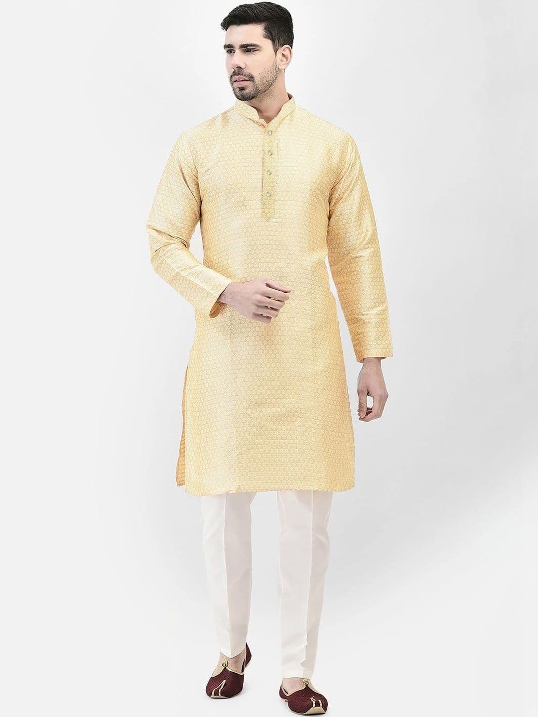 SG LEMAN Men Jacquard Kurta thumbnail 4