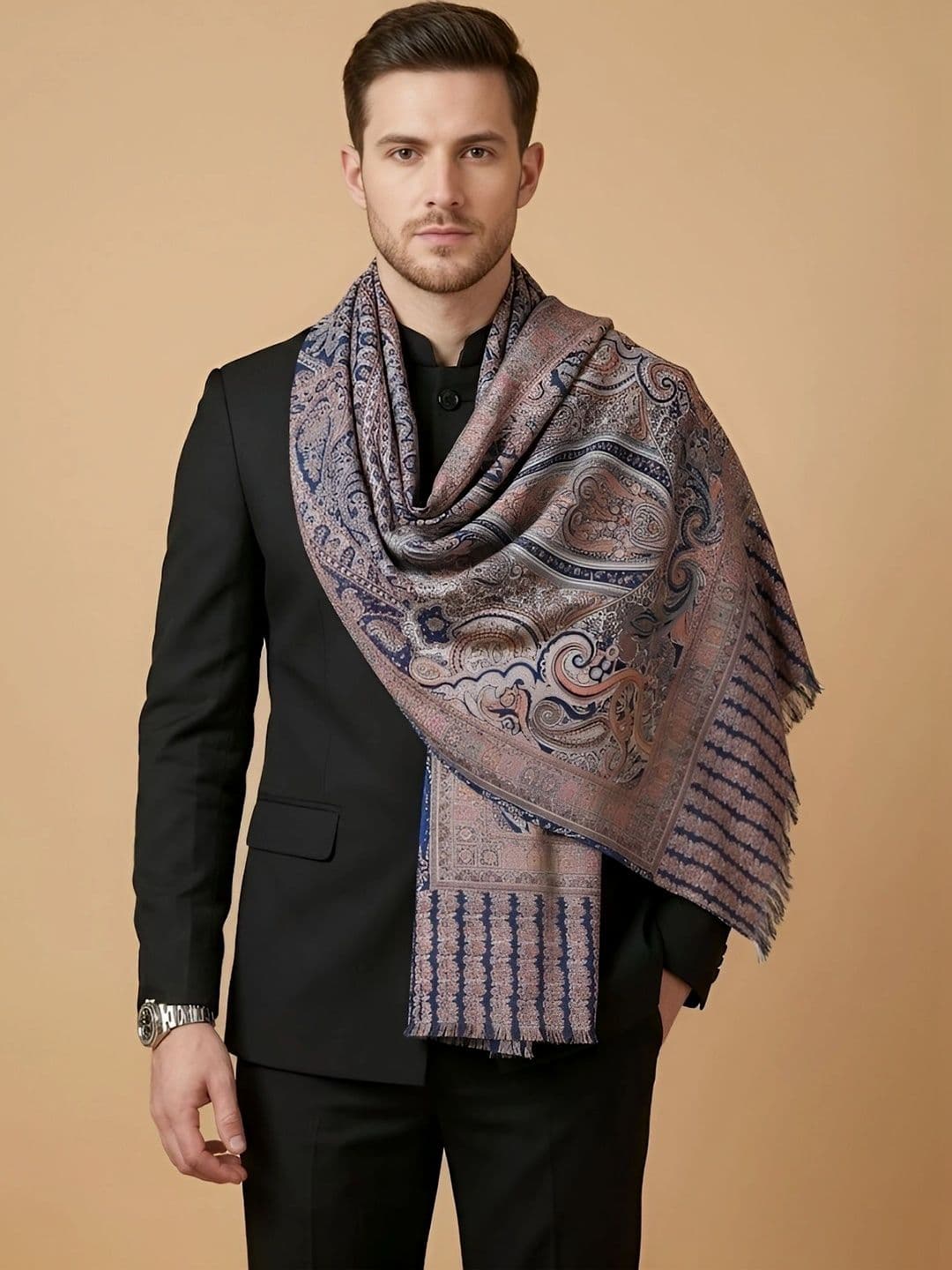 MUFFLY Men Printed Stole thumbnail 3