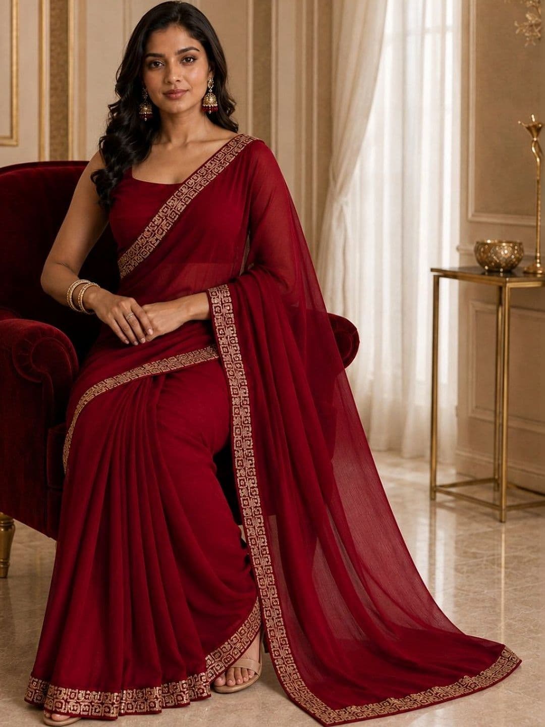 IKSHARA Woven Design Zari Saree thumbnail 3