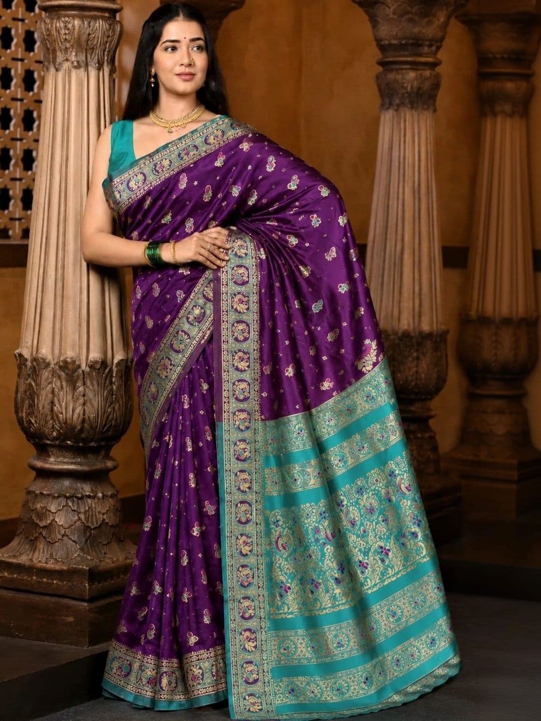 vastranagari Woven Design Zari Art Silk Designer Banarasi Saree - view 1