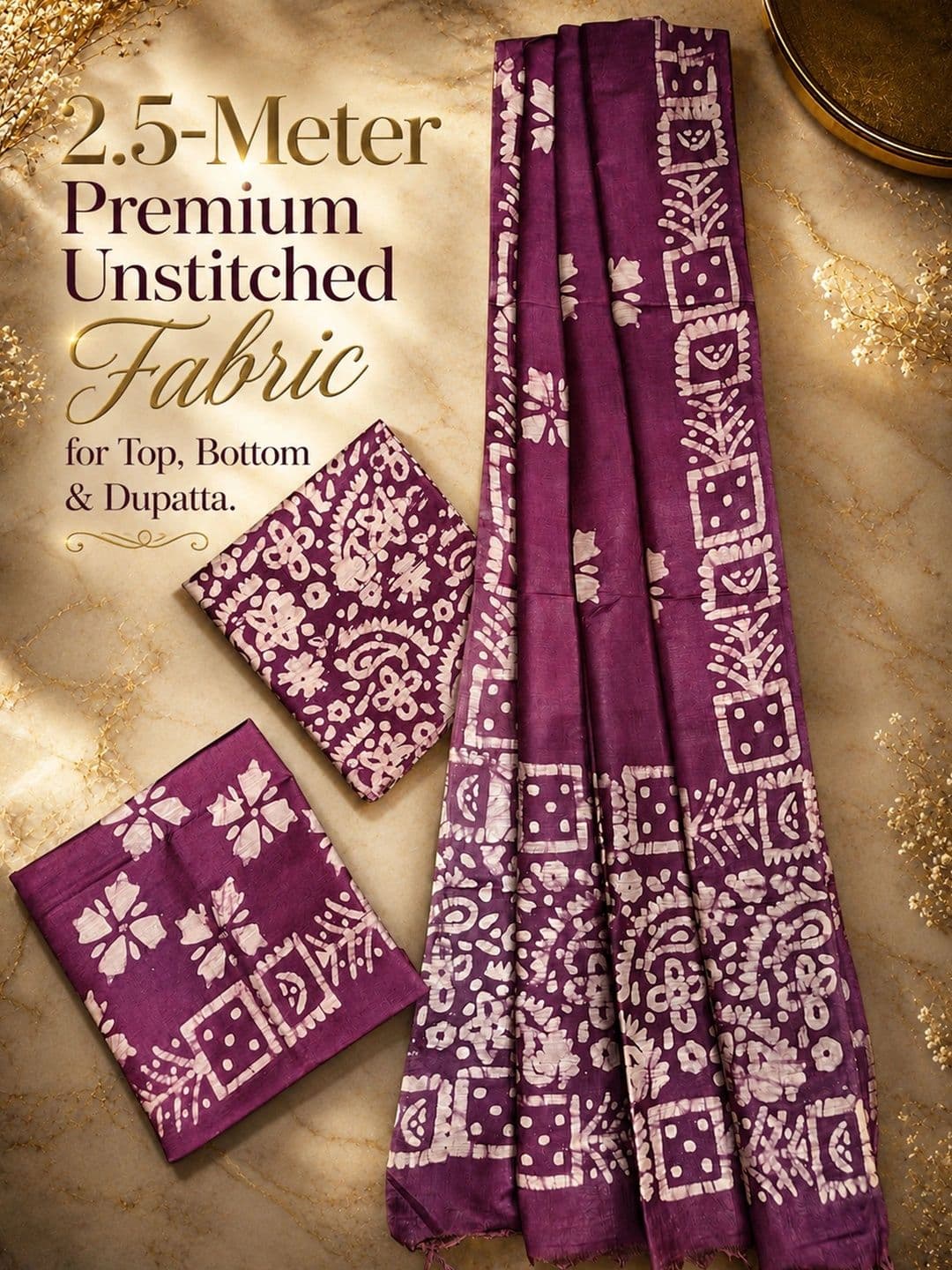 Mollika Printed Unstitched Dress Material thumbnail 2