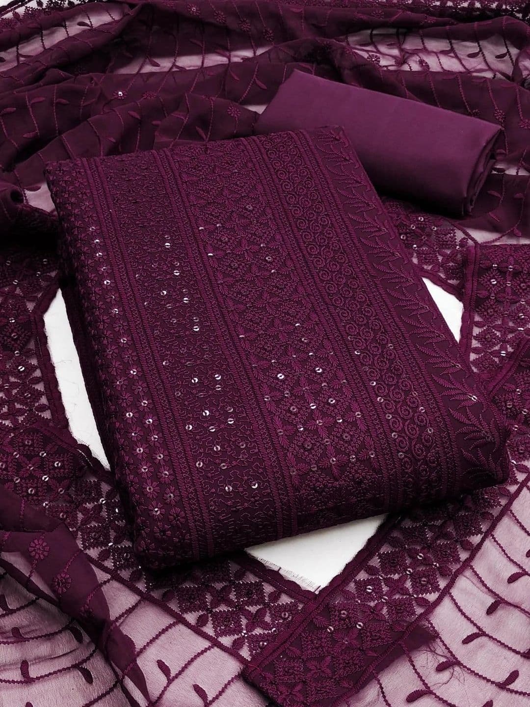 CLEMIRA Embroidered Unstitched Dress Material - view 1