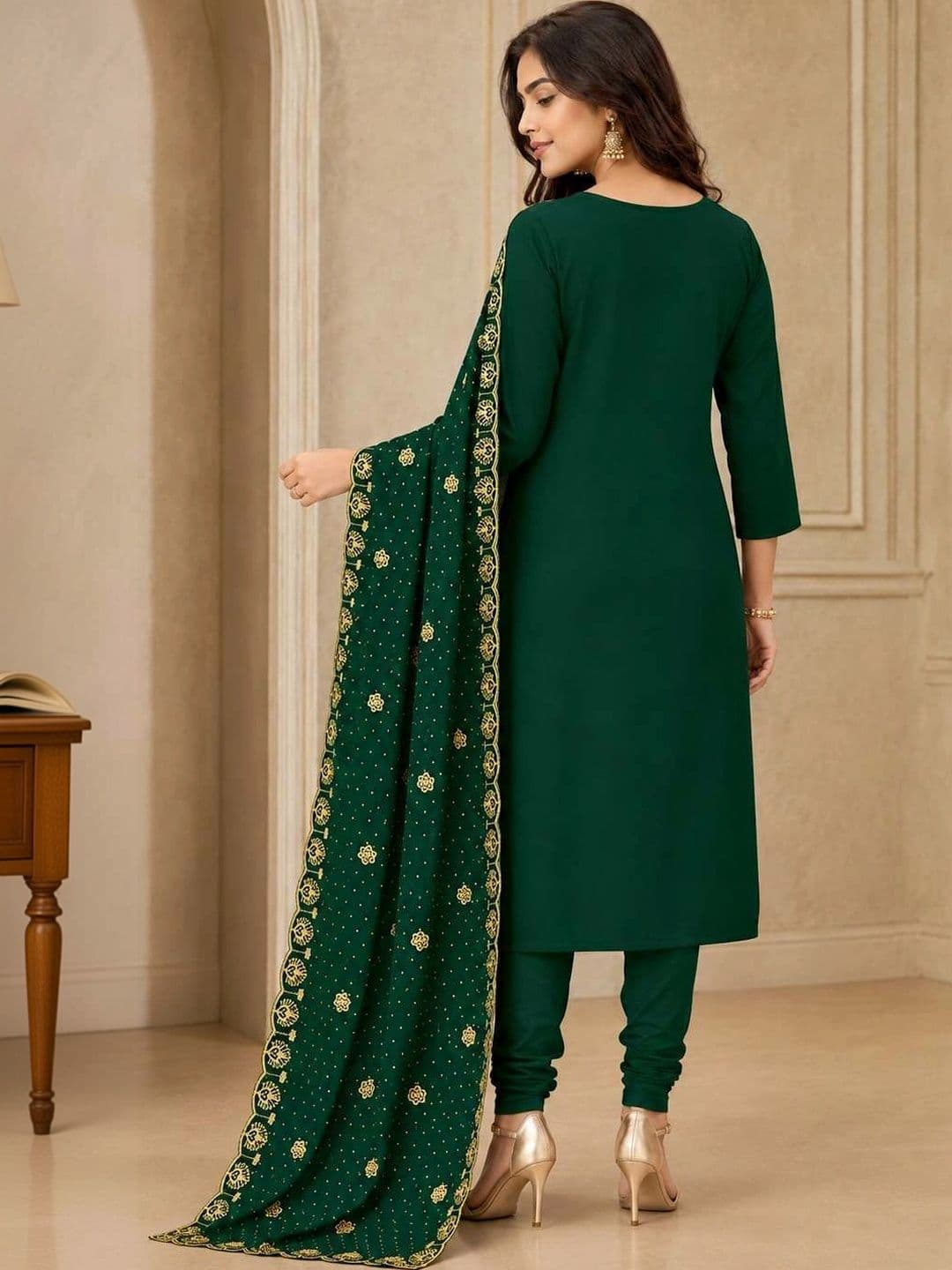 BHAIRAV TEX Embroidered Unstitched Dress Material thumbnail 4