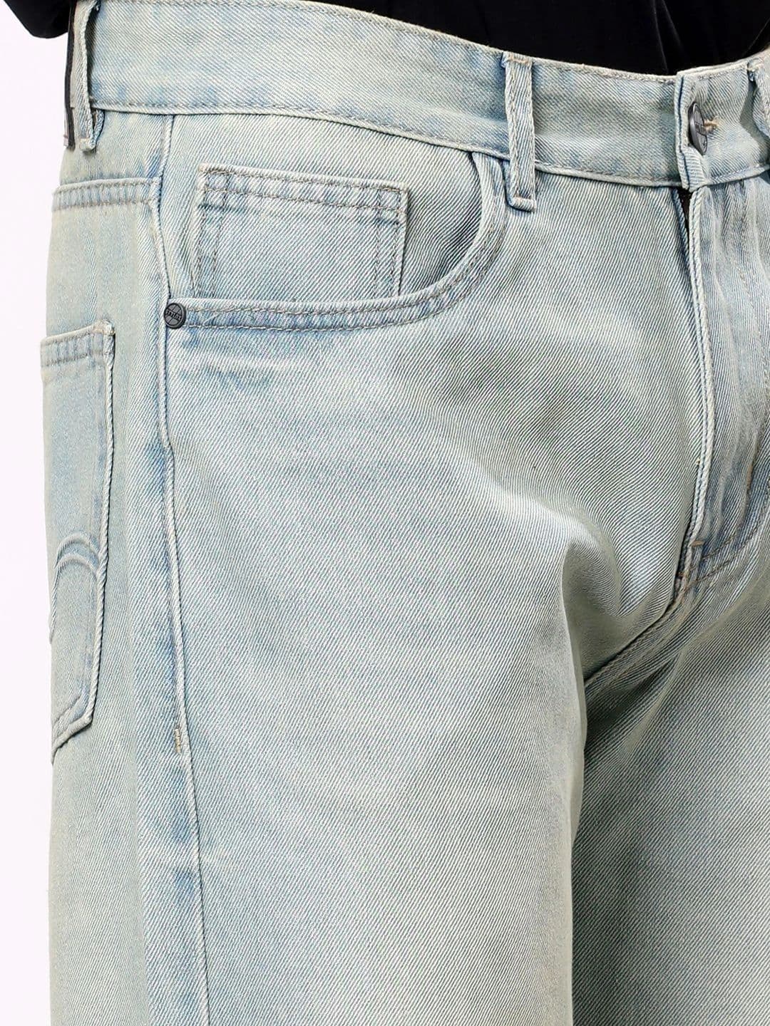 Stylox Baggy Fit Non-Stretchable Mid-Rise Denim Jeans For Men thumbnail 3