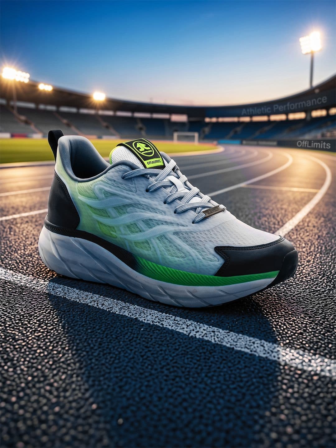 OFF LIMITS Ocm Fluorescent Green Mesh Running Shoes - view 1