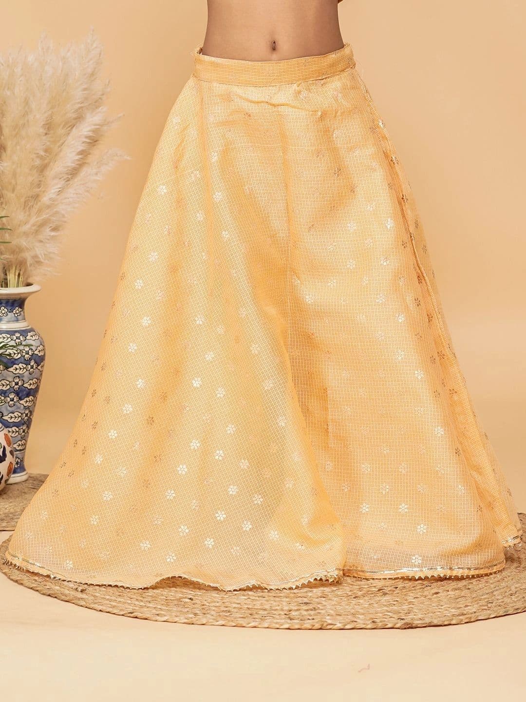 Laad Girls Embellished Sequinned Ready to Wear Lehenga & Blouse With Dupatta thumbnail 5