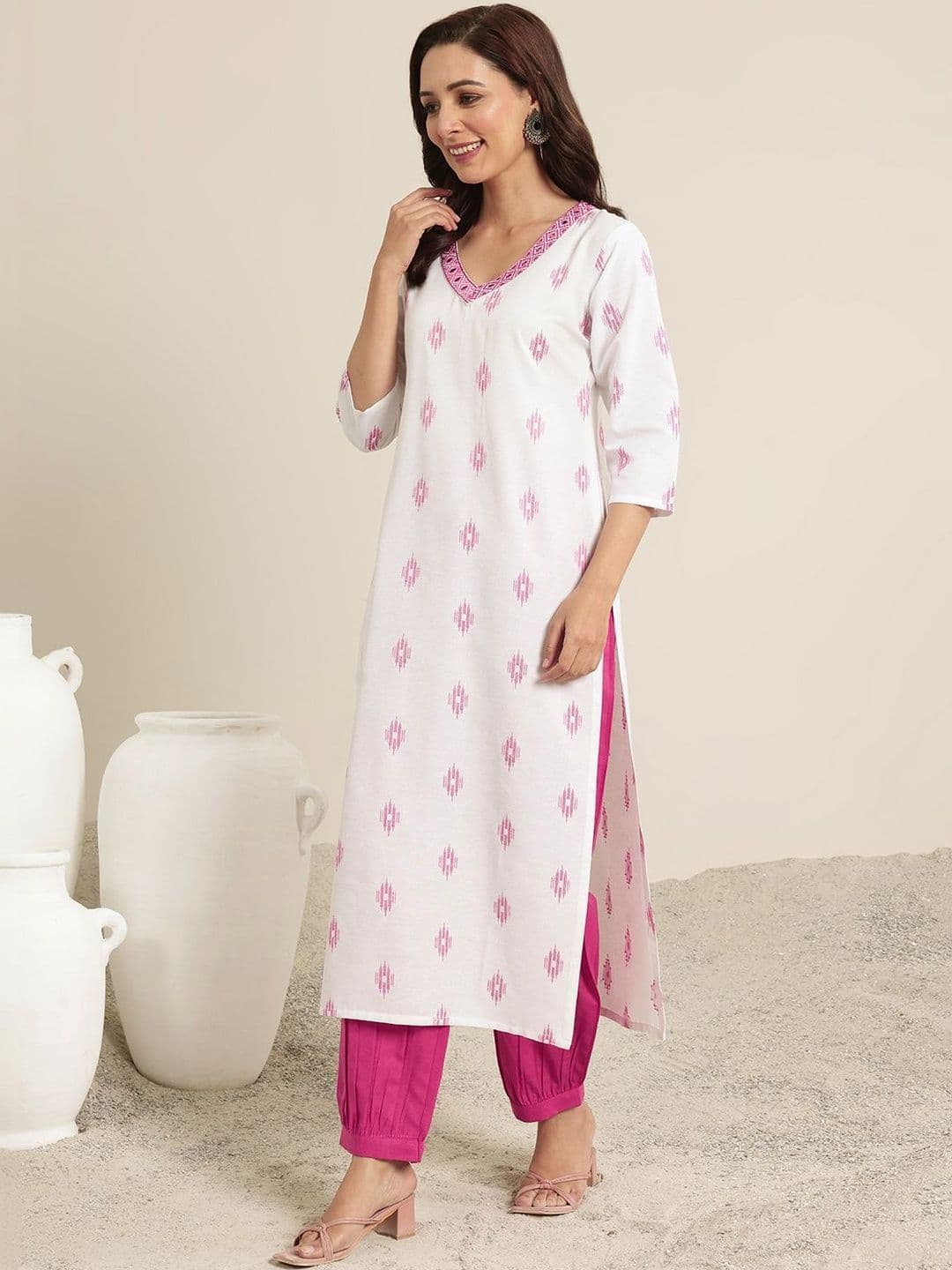 Libas Women Regular Thread Work Kurta with Salwar & With Dupatta thumbnail 2