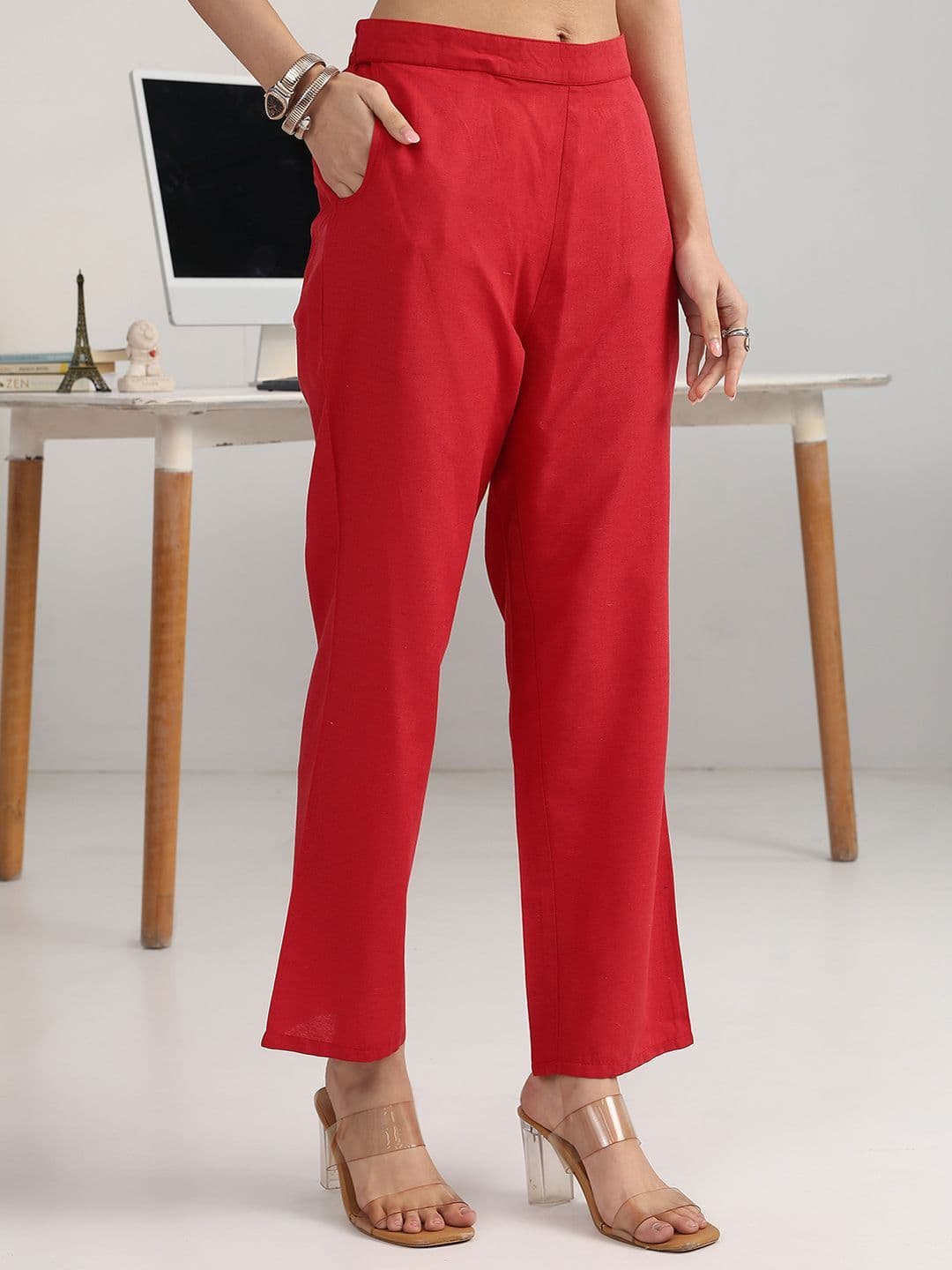 Gerua By Libas Women Ethnic Motifs Printed Regular Kurta with Trousers & With Dupatta thumbnail 6
