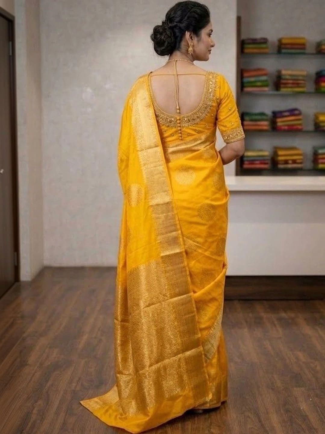 nejadhari tax Woven Design Zari Art Silk Banarasi Saree thumbnail 2