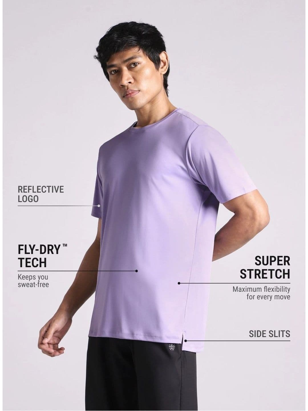 CULT Men Purple Running Essential T-shirt thumbnail 3