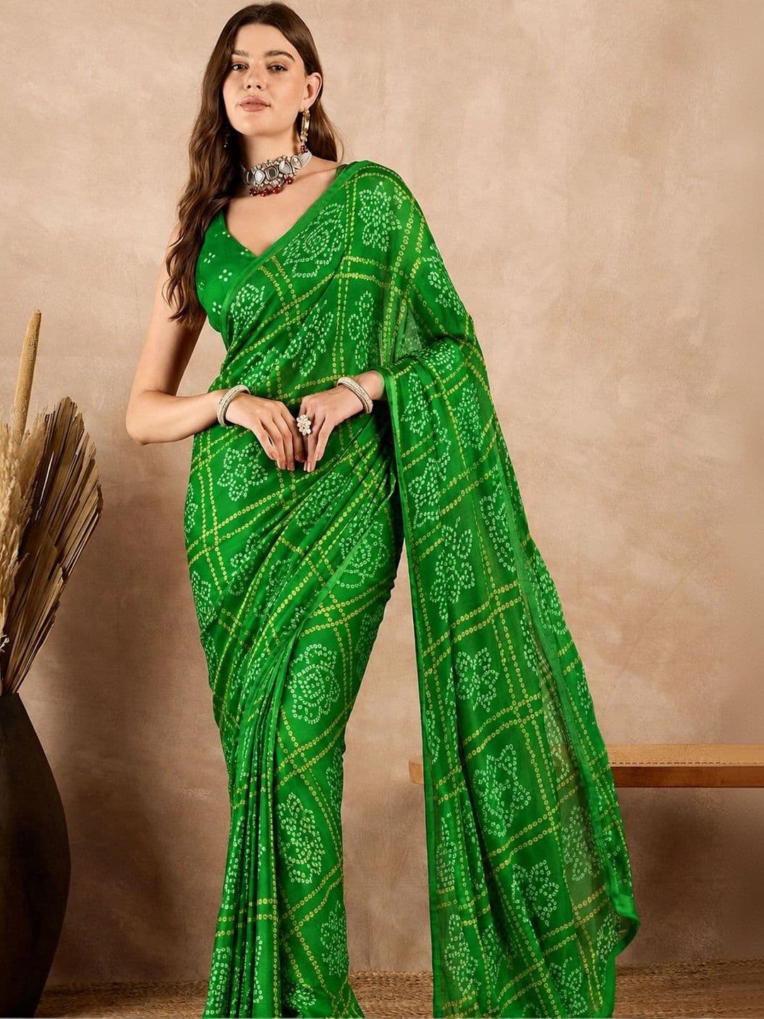 Sita Bandhani Pure Georgette Saree - view 1