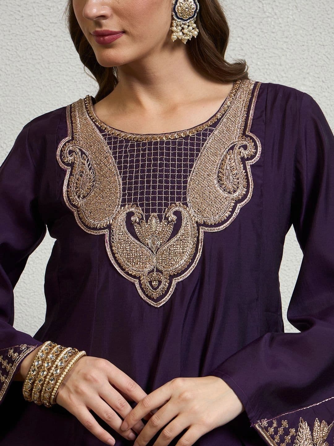 Honky Tonky Women Ethnic Motifs Embroidered Regular Kurta with Palazzos & With Dupatta thumbnail 6