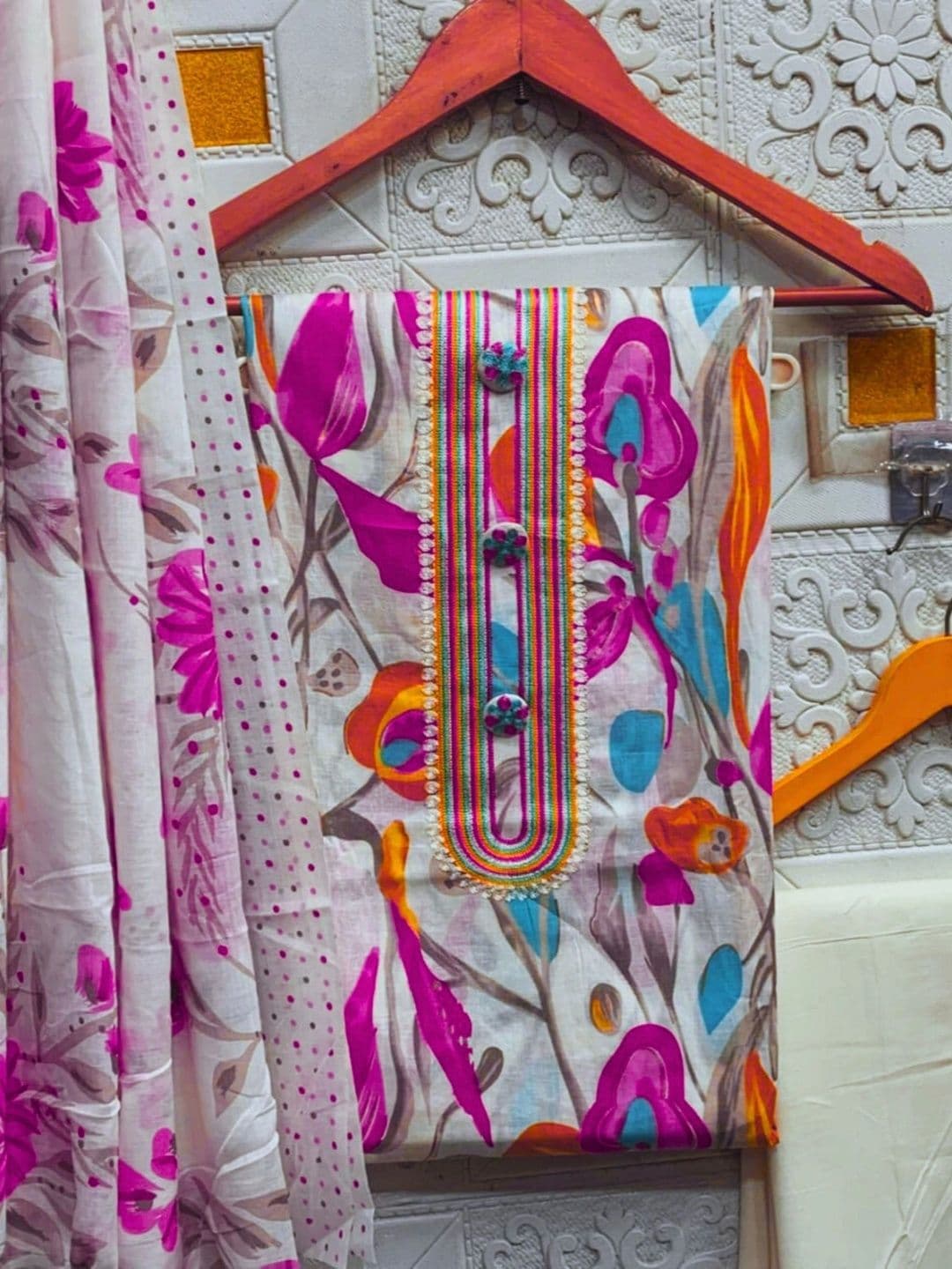 CLEMIRA Printed Pure Cotton Unstitched Dress Material thumbnail 3