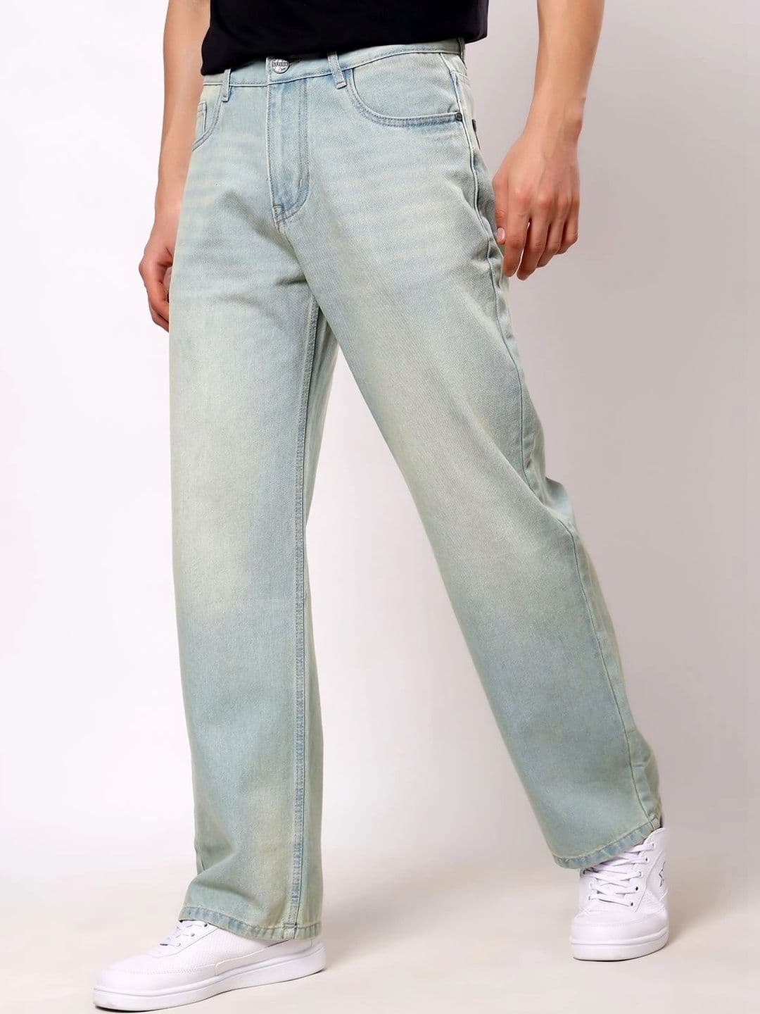 Stylox Baggy Fit Non-Stretchable Mid-Rise Denim Jeans For Men thumbnail 5