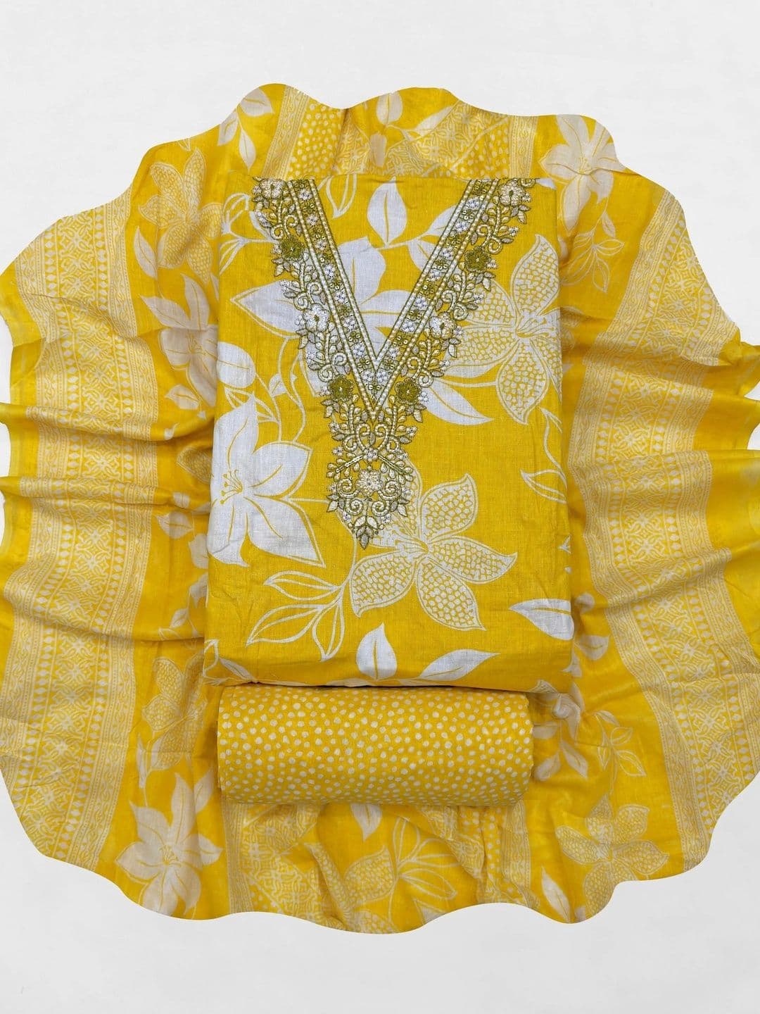 CLEMIRA Printed Pure Cotton Unstitched Dress Material thumbnail 2