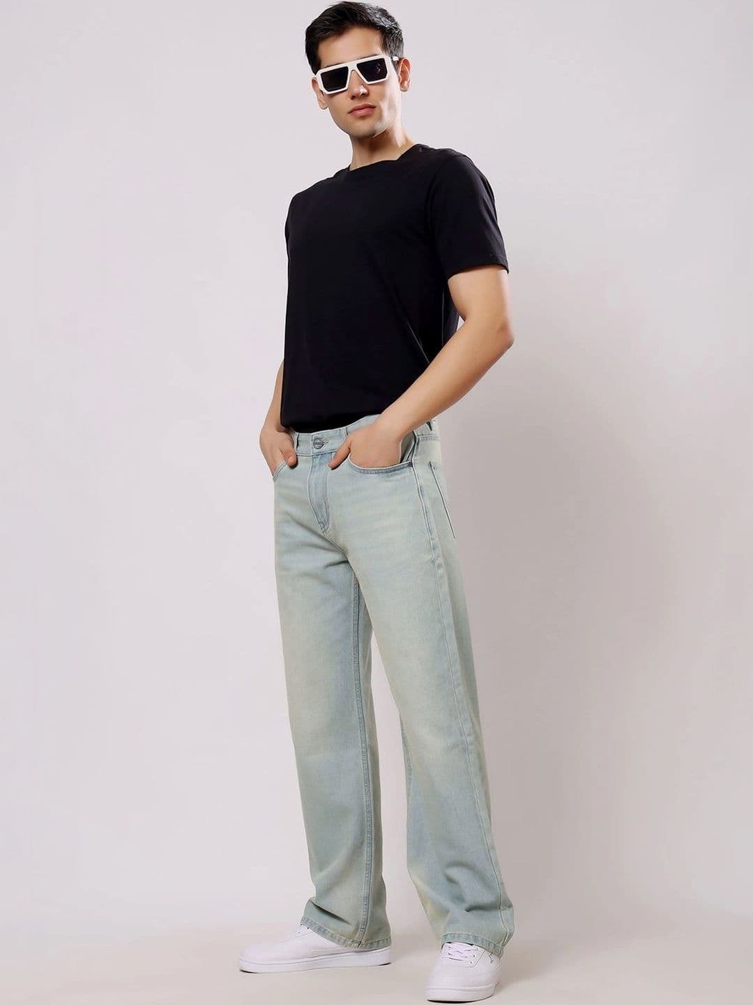 Stylox Baggy Fit Non-Stretchable Mid-Rise Denim Jeans For Men thumbnail 7