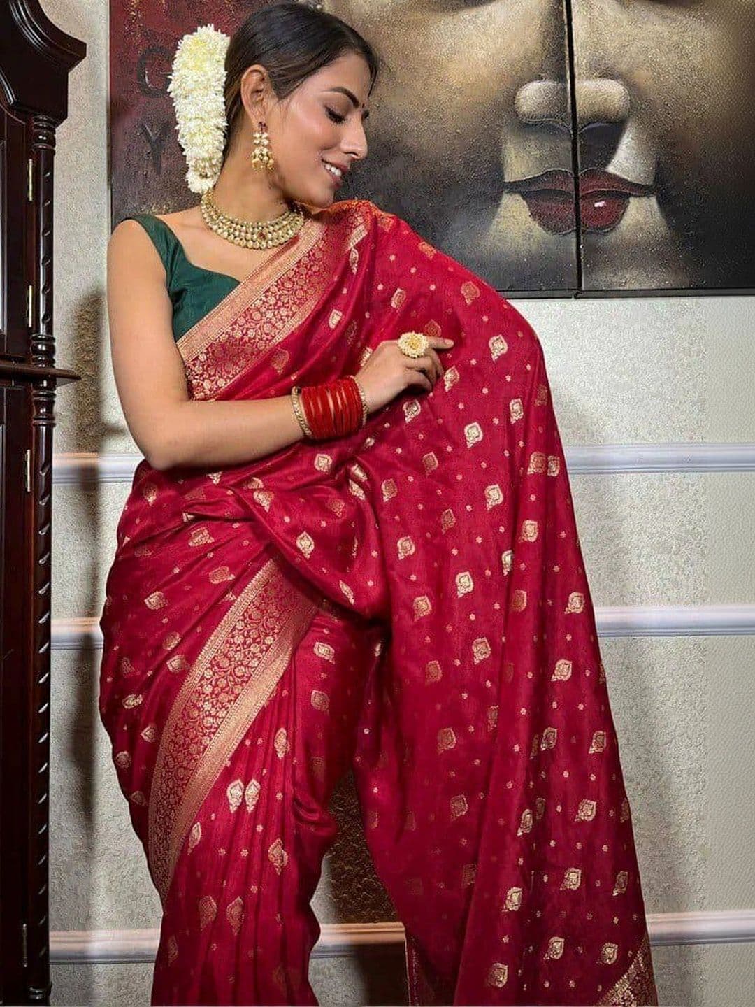 AwadhiCraft Woven Design Zari Art Silk Banarasi Saree thumbnail 2