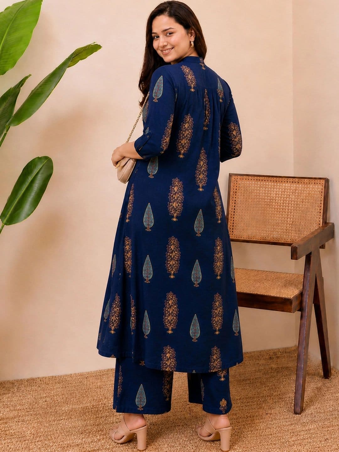 SZN Women Ethnic Motifs Printed Regular Kurta with Palazzos thumbnail 5
