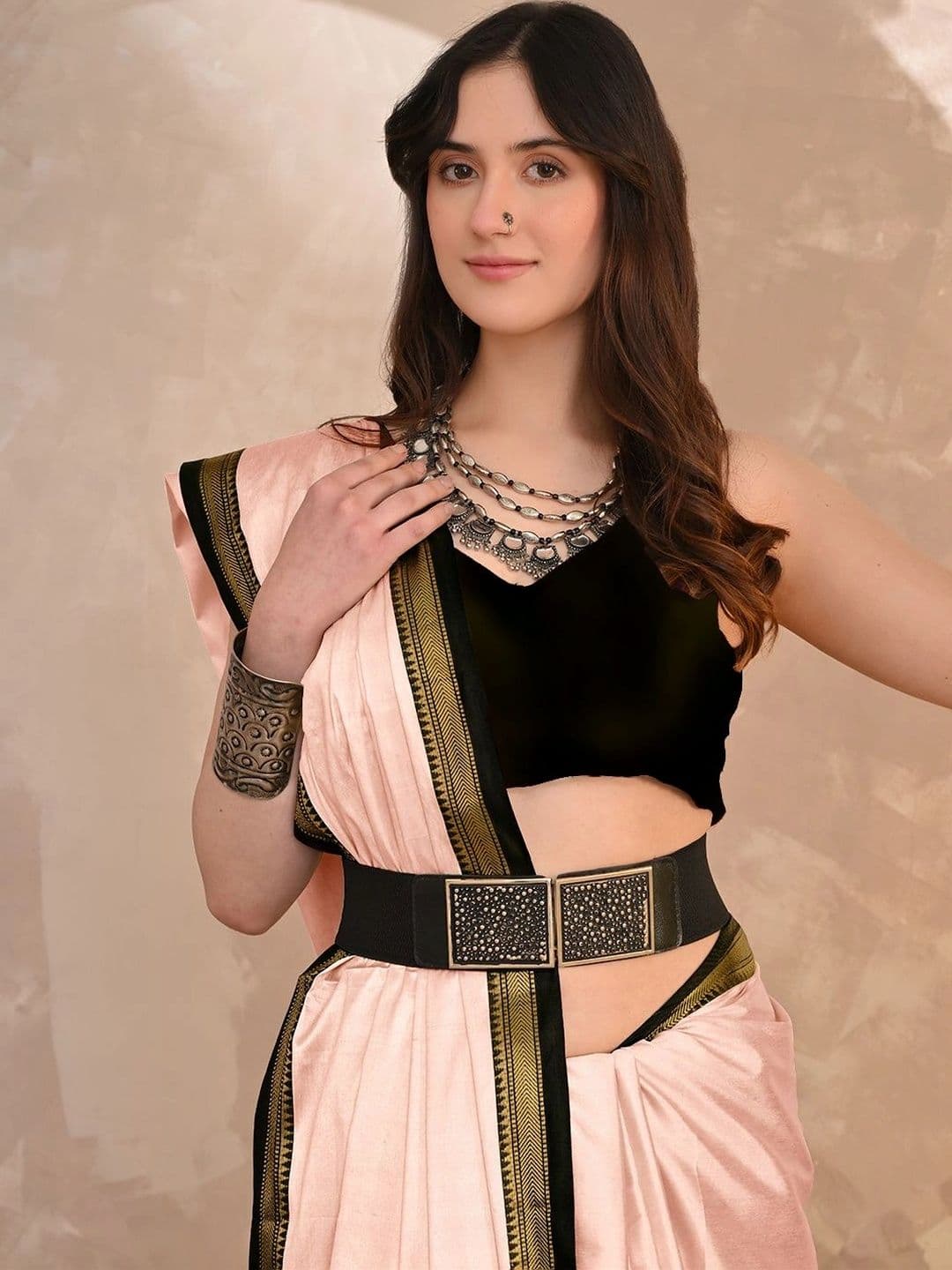 KALINI KALIN WomenI Striped Zari Designer Gadwal Saree thumbnail 2