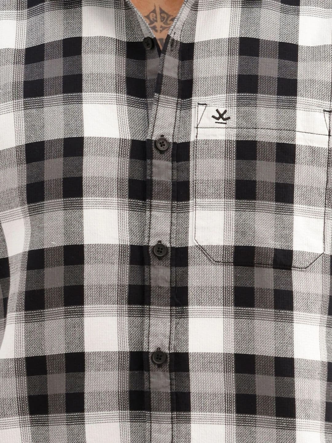 WROGN Men Slim Fit Buffalo Checks Checked Casual Shirt thumbnail 4