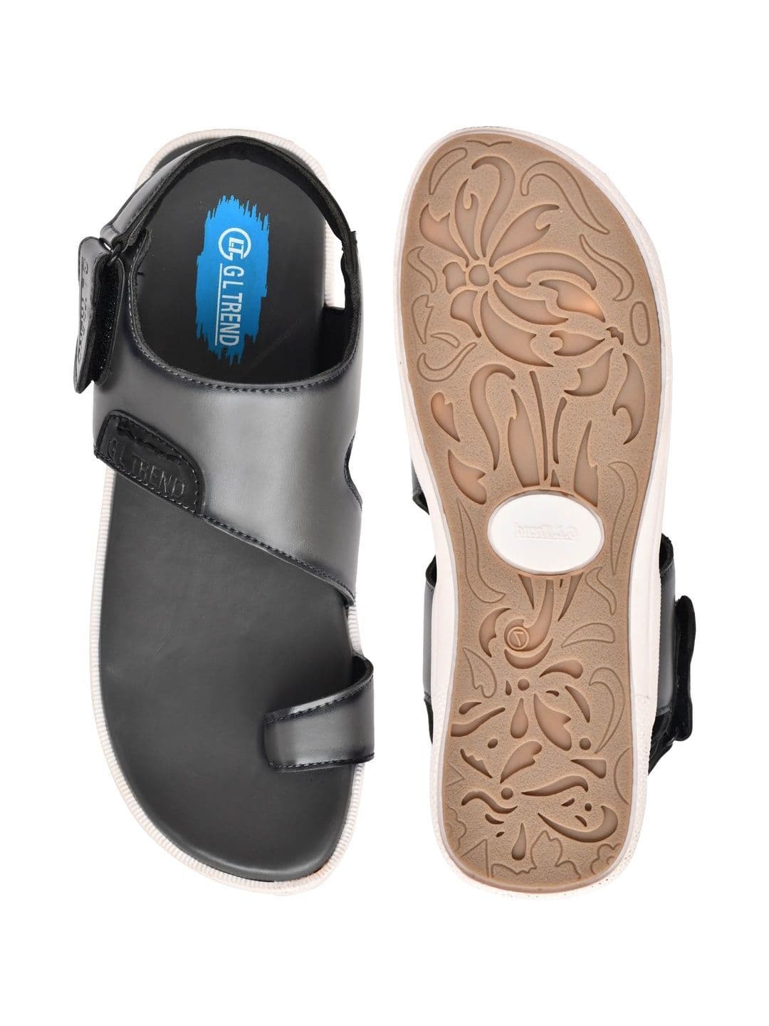 G L Trend Men's Grey Casual Comfort Open Toe Slip-On Sandals thumbnail 4