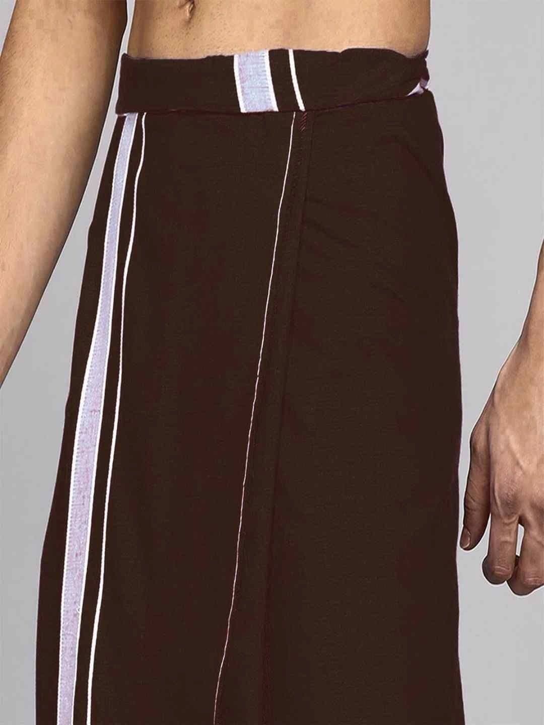 sudharsana Men Cotton Striped Slip-On Dhoti Dhotis thumbnail 3
