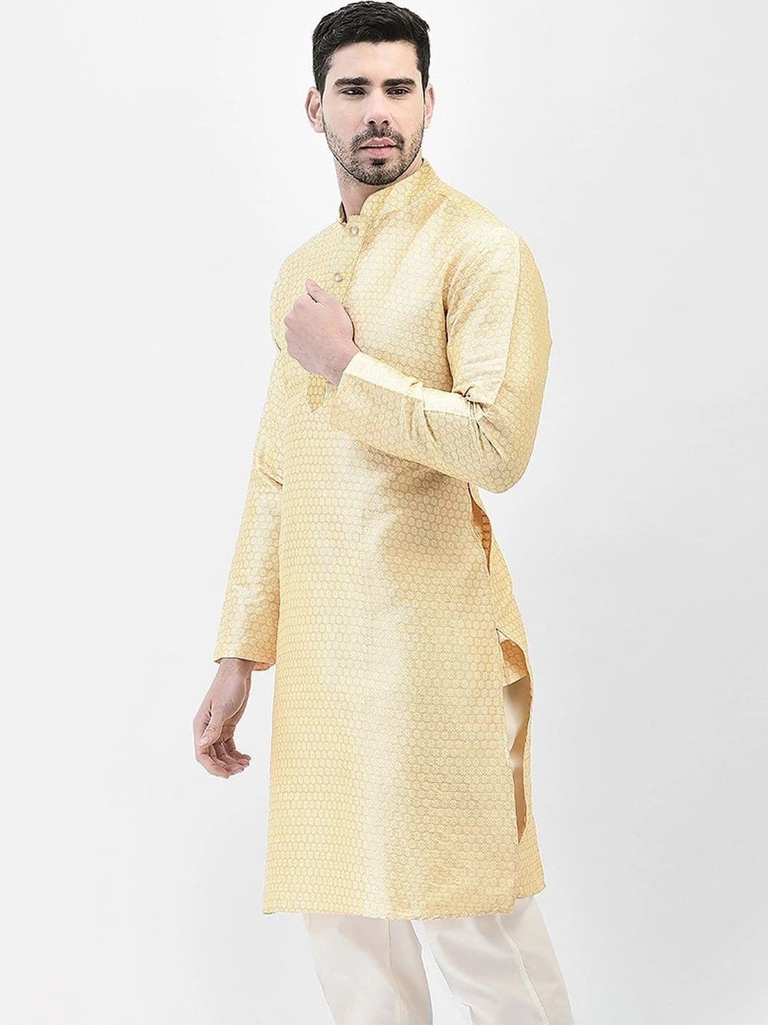 SG LEMAN Men Jacquard Kurta thumbnail 2