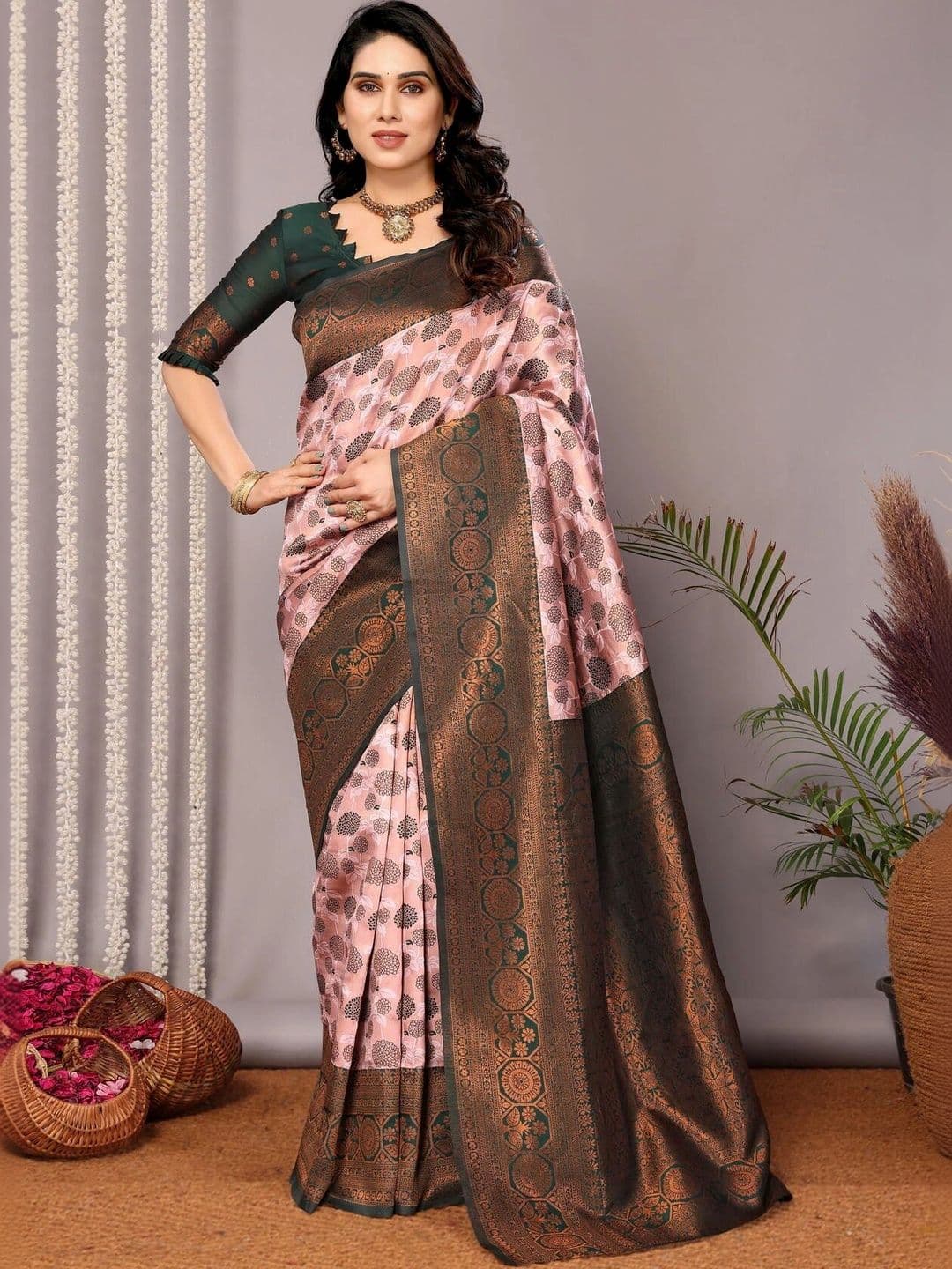 VS MALL Woven Design Zari Banarasi Saree - view 1