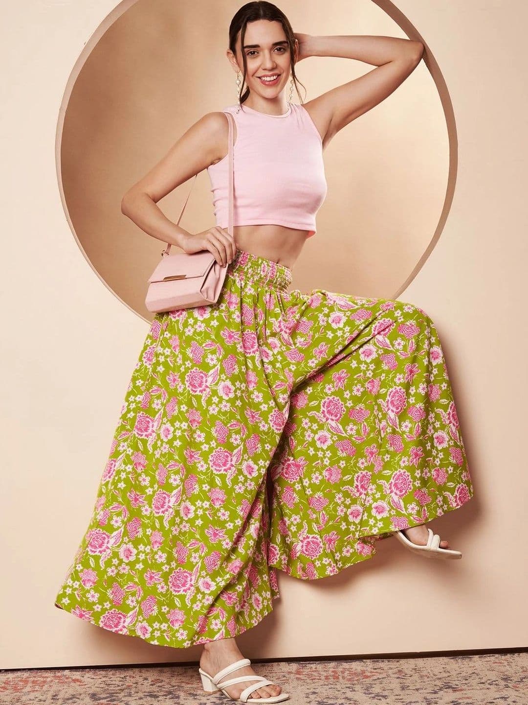 CORSICA Women Floral Printed Ethnic Palazzos thumbnail 3