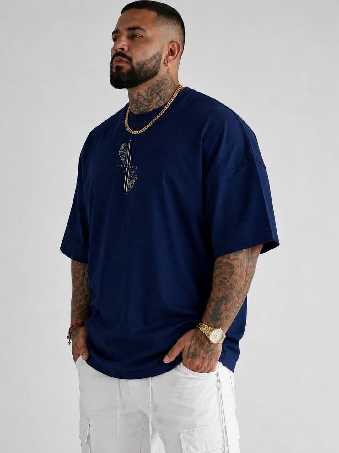 Moda Rapido Men Printed Drop-Shoulder Sleeves T-shirt thumbnail 2