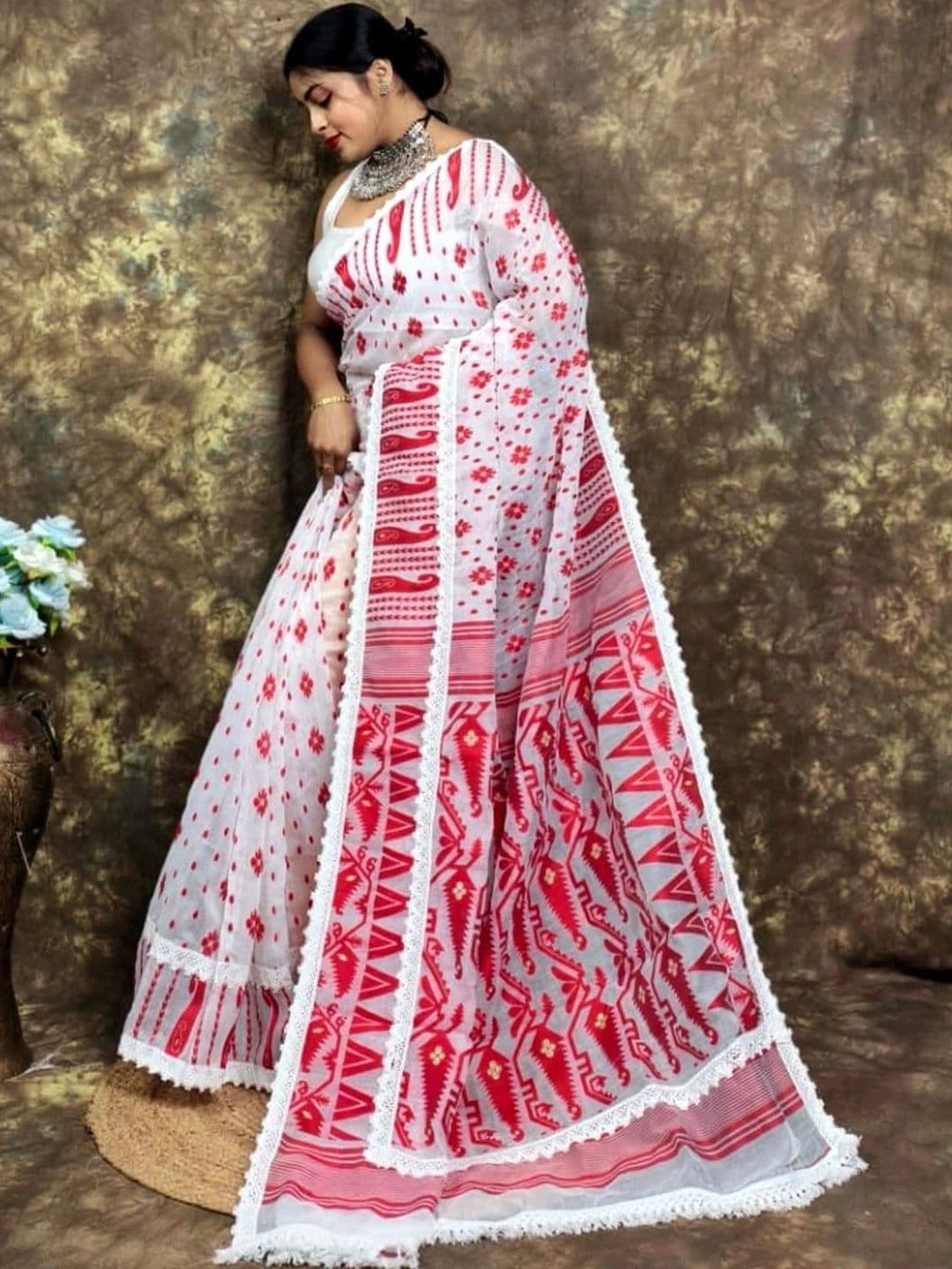 MRITTIKA LOOMS Pure Cotton Saree thumbnail 3