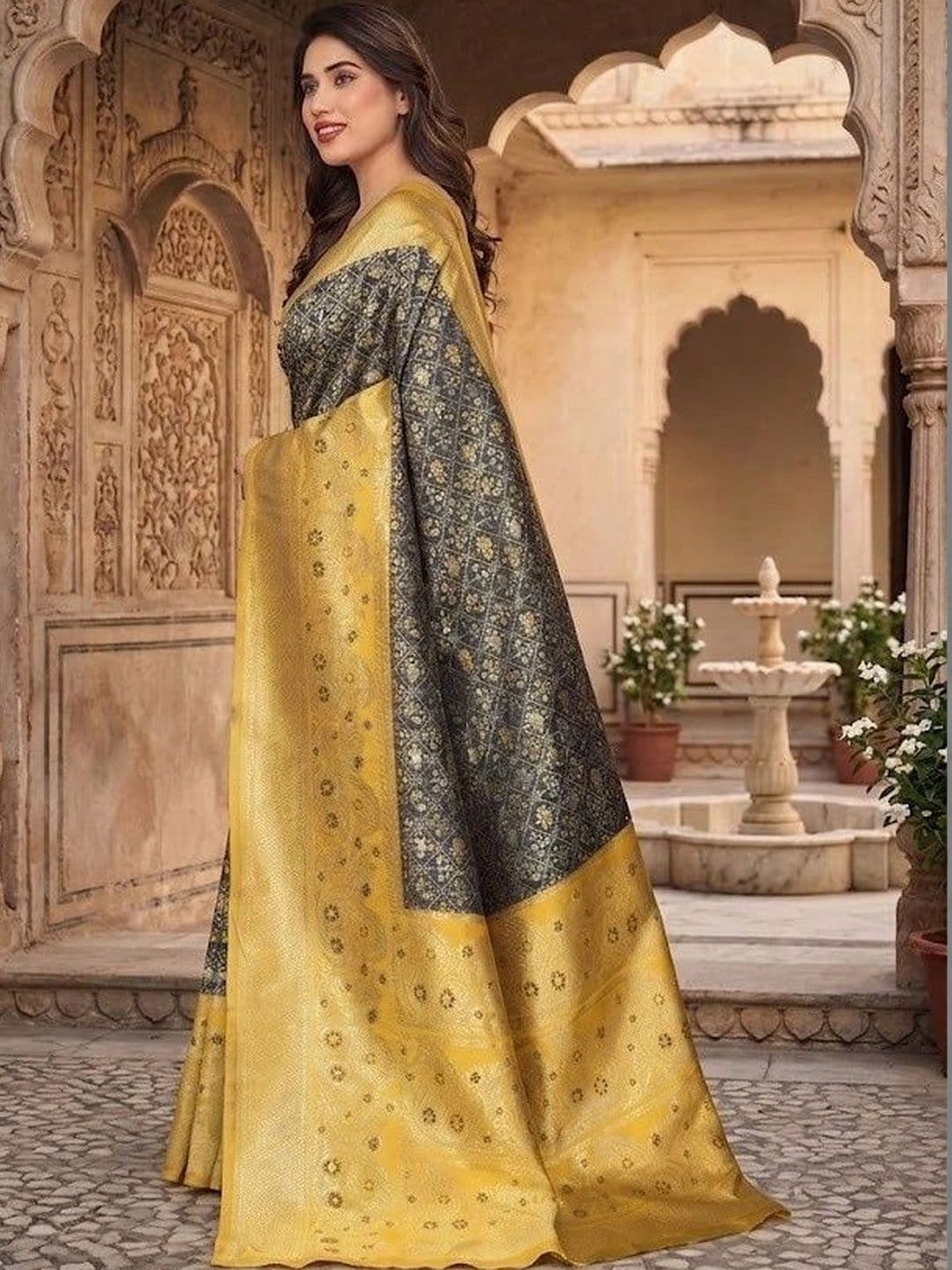 Aman's Impero Woven Design Zari Art Silk Banarasi Saree thumbnail 3