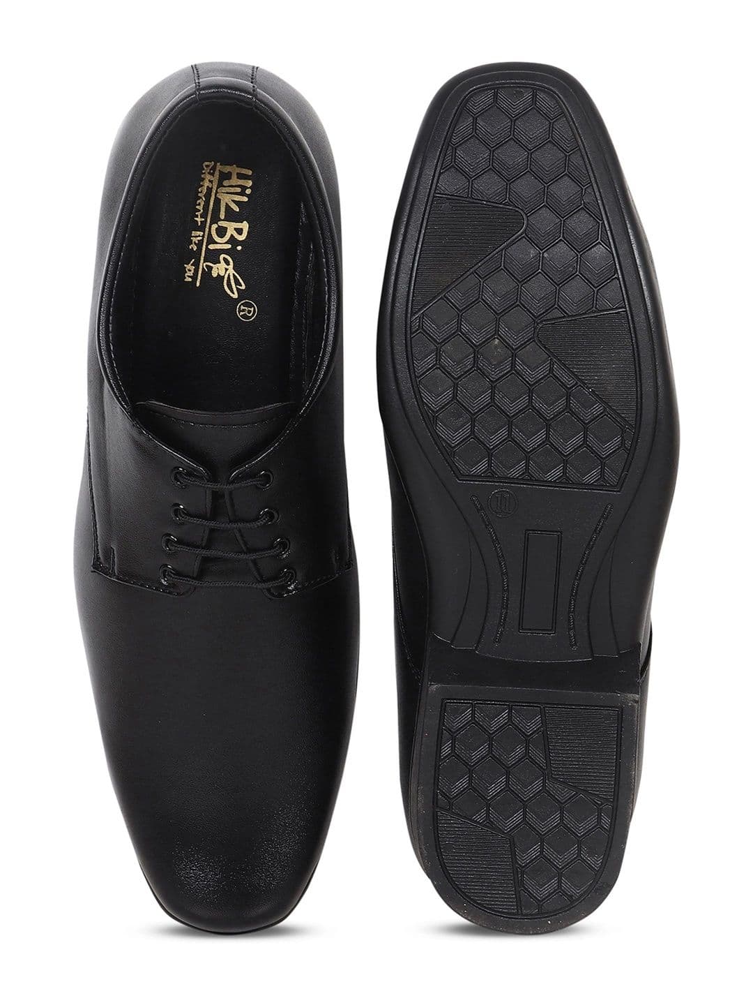 HikBi Men Leather Pointed Toe Lace-Ups Formal Derbys thumbnail 2