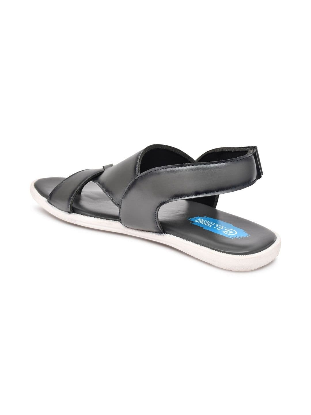G L Trend Men Leather Comfort Casual Velcro Grey Sandals thumbnail 7