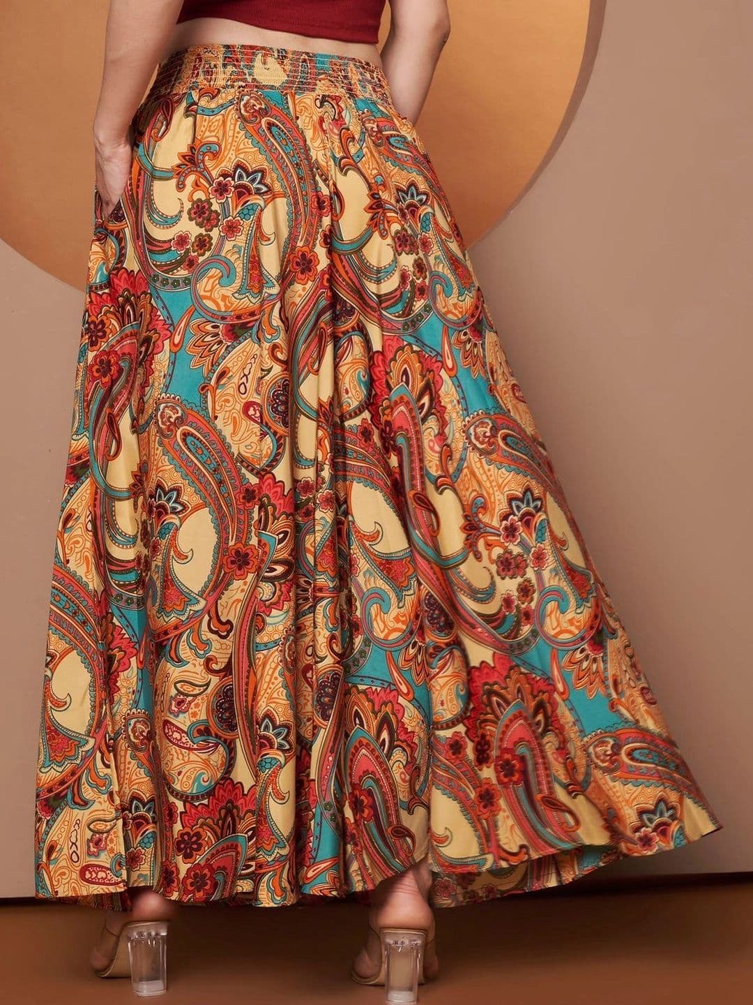 CORSICA Women Paisley Printed Ethnic Palazzos thumbnail 6