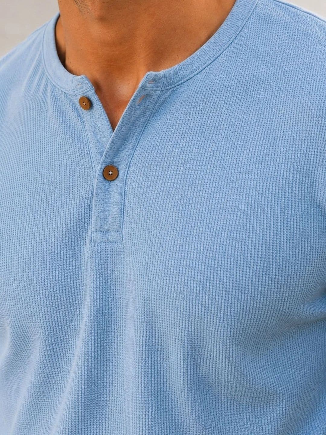 YUTA Men Henley Neck T-shirt thumbnail 2
