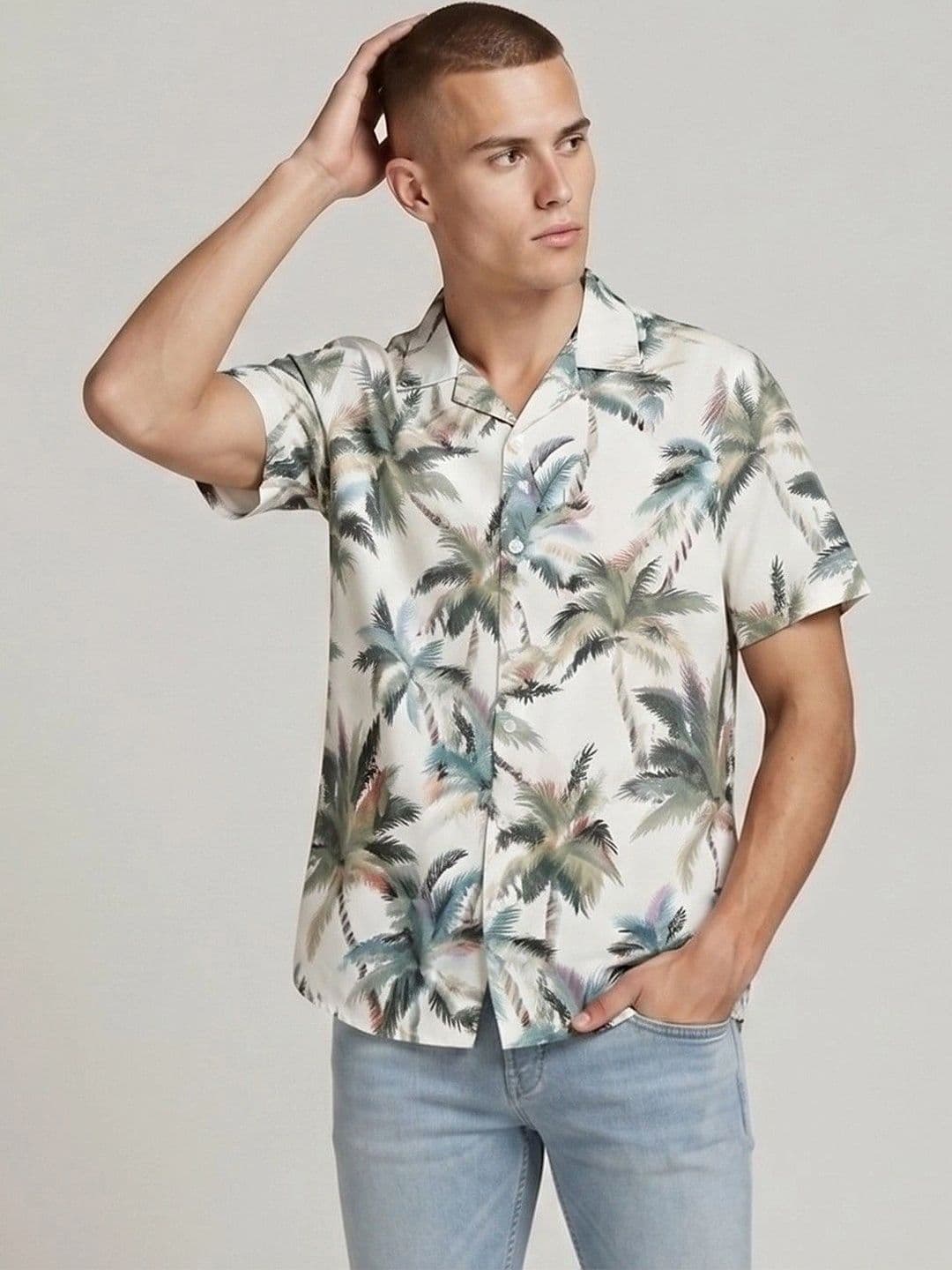 Suo Men Printed Casual Shirt thumbnail 5